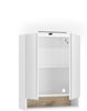 Badezimmerspiegelschrank >Denver< LED, Steckdose, weiß matt / eiche Dekor - 60x75x22 (BxHxT) Bild 3
