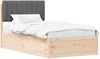vidaXL Bettgestell mit gepolstertem Kopfteil Dunkelgrau 100 x 200 cm 877790 Bild 2
