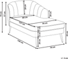Chaiselongue Samtstoff kobaltblau linksseitig ALLIER Bild 2