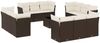 vidaXL 13-tlg. Garten-Sofagarnitur mit Kissen Braun Poly Rattan 3249182 Bild 2