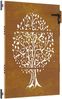 vidaXL Gartentor 85x150 cm Cortenstahl Baum-Design 153211 Bild 2