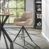 Barhocker 2er-Set Riloure, Webstoff mit Armlehne, modern drehbar, sand, hoher Sitzkomfort Bild 2