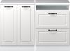 Küchenschrank für Dachschrägen R-Line Weiß Landhaus 120 cm 2er Set Schrankkorpuss 60 cm Tiefe Vicco Bild 3
