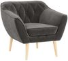Sofa, Skandinavischer Stil, Holzbeine - PIRS - 1 Sitzer - Grau - Velvet Bild 2