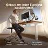 Desktronic HomePro Elektrisch höhenverstellbarer Schreibtisch 160x80cm Weiß/Walnuss mit Memory-Funktion, Anti-Kollisions Technologie, USB-A und USB-C-Ladeanschlüssen Bild 2