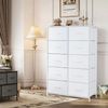 SURFOU Schubkastenkommode Kommode Stoff 8 Schubladen Sideboard Mehrzweckschrank (Schubladenschrank), für Schlafzimmer, Wohnzimmer, Kinderzimmer, Flur, Aufbewahrungsschrank Bild 3
