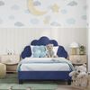 vidaXL Kinderbettgestell mit Kopfteil Polizeiblau 80 x 200 cm Samt 42011154 Bild 3