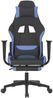 Gaming-Stuhl mit Fußstütze Drehbar Schwarz und Blau Stoff, Drehbar [345507] Bild 3
