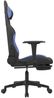 Gaming-Stuhl mit Fußstütze Drehbar Schwarz und Blau Stoff, Drehbar [345507] Bild 4