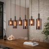 famlights Pendelleuchte famlights, Pendelleuchte Geli in Braun E27 6-flammig Bild 3