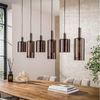 famlights Pendelleuchte famlights, Pendelleuchte Geli in Braun E27 6-flammig Bild 4