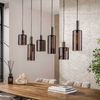 famlights Pendelleuchte famlights, Pendelleuchte Geli in Braun E27 6-flammig Bild 2