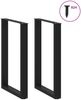 vidaXL Bartischbeine U-Form 2 Stk. Schwarz 60x(90-91) cm Stahl 4013224 Bild 3