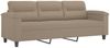 vidaXL 3-tlg. Sofagarnitur mit Kissen Taupe Mikrofasergewebe 3202344 Bild 4