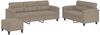 vidaXL 3-tlg. Sofagarnitur mit Kissen Taupe Mikrofasergewebe 3202344 Bild 2