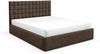 MEBLINI Polsterbett 160x200 mit Lattenrost und Matratze – BALEARO – Dunkelbraun Samt – Doppelbett mit Bettkasten - Stauraumbett - Kopfteil Bett mit Stauraum Bild 2