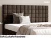 MEBLINI Polsterbett 160x200 mit Lattenrost und Matratze – BALEARO – Dunkelbraun Samt – Doppelbett mit Bettkasten - Stauraumbett - Kopfteil Bett mit Stauraum Bild 4