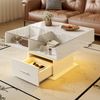 Multifunktionaler Hochglanz-Lift-Couchtisch mit LED-Beleuchtung, verstellbarer Höhe & flexiblem Stauraum – modernes Design für Wohnzimmer, Büro & kleine Wohnungen Bild 3