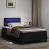 vidaXL Boxspringbett mit Matratze Schwarz 120 x 200 cm Kunstleder 3339044 Bild 4