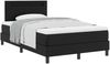 vidaXL Boxspringbett mit Matratze Schwarz 120 x 200 cm Kunstleder 3339044 Bild 3