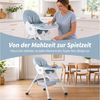 oyajia Kinderstuhl Kinderklappstuhl, Kinder-Esstuhl​, 3 in 1 Babystuhl, Kombiessstuhl (Babystuhl mit Tablett und 5-Punkt-Gurt, Fußstütze, Einfach zu Reinigen), Baby Wippe, ab 6 Monaten bis 3 Jahren Bild 4
