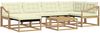 vidaXL Outdoor-Sofagarnitur 7 pcs Weiß und Creme 79 x 79 x 37 cm 3388884 Bild 2