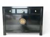 Vintage Kommode Schwarz Messingkreis chinesisch Schrank Sideboard Kolonial-Stil Antik-Stil Lowboard asiatisch orientalisch Fernost shabby-chic Landhaus Bild 2