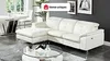 Vente-unique - Relaxsofa Ecksofa Leder - Ecke Links - Elfenbeinfarben - LISMORE Bild 2