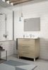 Waschbeckenunterschrank >ATHENA< in Eiche - 80x86x45 (BxHxT) Bild 2