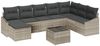 vidaXL Sofa Set mit Kissen 9 pcs Hellgrau Poly-Rattan 3346852 Bild 2