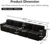 Flieks 4-Sitzer Sofa, Modular Schlafsofa, Tiefsofa mit 4 Kissen, Cord, Schwarz Bild 4