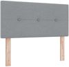 vidaXL Boxspringbett mit Kopfteil Hellgrau 200 x 90 cm Stoff 3341083 Bild 5