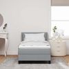 vidaXL Boxspringbett mit Kopfteil Hellgrau 200 x 90 cm Stoff 3341083 Bild 3