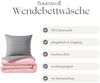 Renforce Bettwäsche mit Reißverschluss - Wendebettwäsche aus 100% Baumwolle, Rautendesign, Rosa 155 x 220 cm + 80 x 80 cm Bild 5