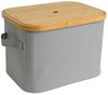 Faltbarer Bambuskorb Aufbewahrungsbox 35x25x24 cm 3er Set Aufbewahrungskorb Grau Bild 2