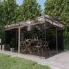 vidaXL Pavillon mit Moskitonetz & LED-Lichterkette 4x3x2,73 m Taupe 3070319 Bild 2