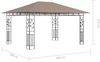 vidaXL Pavillon mit Moskitonetz & LED-Lichterkette 4x3x2,73 m Taupe 3070319 Bild 4