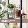 Teleskop-Regal inkl. 2 Körben & 2 Ablagen in schwarz Bild 3