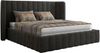 Polsterbett GOLETTA CLASSIC 140 x 200 cm mit gepolstertem Kopfteil, stabilem Bettrahmen, Lattenrost und Bettkasten mit Gasdruckfedern, Doppelbett, zeitloses Design - Dunkelgrau Velvet Bild 5