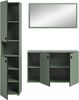 Garderobenkombination (B/H/T: 161x192x37 cm) in Smoke Green Nachbildung Bild 3