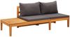 vidaXL 4-tlg. Garten-Lounge-Set mit Dunkelgrauen Kissen Akazienholz 3087277 Bild 5