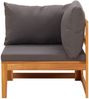 vidaXL 4-tlg. Garten-Lounge-Set mit Dunkelgrauen Kissen Akazienholz 3087277 Bild 4