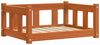 vidaXL Hundebett Wachsbraun 65,5 x 50 x 28 cm Massives Kiefernholz 869883 Bild 2