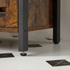Vasagle Waschbeckenunterschrank, Badschrank, 60 x 30 x 60 cm, Stahlgestell, Aufbewahrungsschrank, mit 2 Lamellentüren, verstellbarer Einlegeboden, Industrie-Design, vintagebraun-schwarz von Songmics BBC902B01 Bild 4