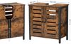 Vasagle Waschbeckenunterschrank, Badschrank, 60 x 30 x 60 cm, Stahlgestell, Aufbewahrungsschrank, mit 2 Lamellentüren, verstellbarer Einlegeboden, Industrie-Design, vintagebraun-schwarz von Songmics BBC902B01 Bild 5