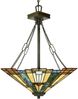 Hängeleuchte, Deckenlampe, Tiffany-Glas Metall, D 44,5 cm Bild 2