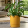 KONZEPT Blumentopf mit Untersetzer, großer Übertopf aus Kunststoff für Zimmerpflanzen (32,5 cm (20 Liter), modern und wetterfest, für Innen und Außen Bild 3