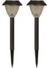 Luxform Gartenleuchte Solar-Gartenlampe - Kodiak - 2 St - 5 Lumen - LED, LED fest integriert, Aus Edelstahl & Glas gefertigt Bild 2