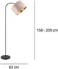 Bogenleuchte JULIETA mit Samt Lampenschirm Beige Gold, Höhe 156cm Bild 4