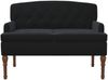 vidaXL Zweisitzer mit Knopfheftung Schwarz 111 x 65 x 79 cm Samt 42041849 Bild 3